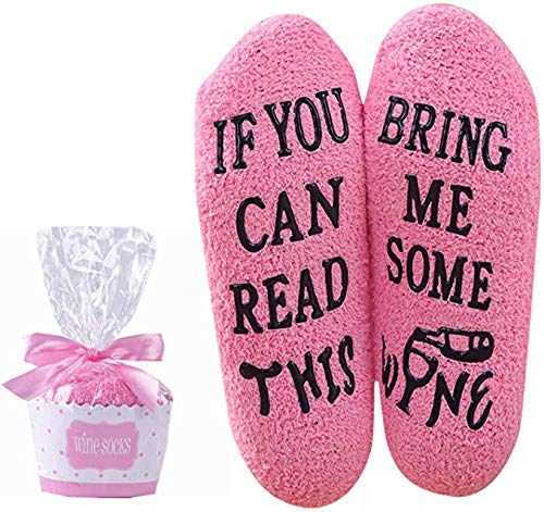Product Cover 2 Pairs If You Can Read This Bring Me Some Coffee Fuzzy Socks Cozy Gifts for Women