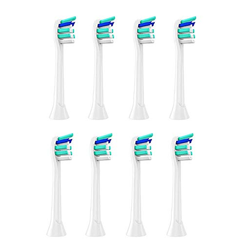 Product Cover Wowcare Replacement Brush Heads (Pack of 8) for Philips Sonicare ProtectiveClean 4100 5100 6100, Fit Plaque Control, Gum Health, FlexCare, HealthyWhite, Essence+ and EasyClean