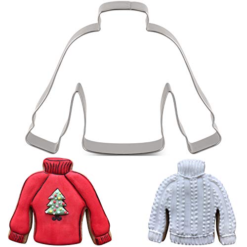 Product Cover LILIAO Christmas Winter Ugly Sweater Cookie Cutter - 4.2 x 3.2 inches - Stainless Steel