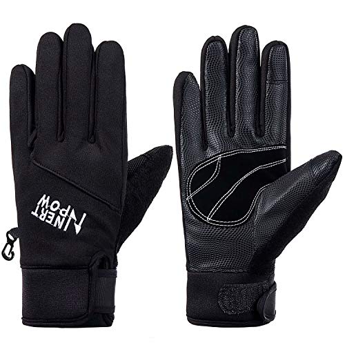 Product Cover Winter Warm Thermal Cycling Gloves For Men Women, Water Resitant Windproof Touchscreen Gloves For Driving Running Biking (M For Men,L For Women)