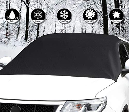 Product Cover Car Windshield Snow Cover, ONE PIX Ice Removal Wiper Protector Covers with Magnetic, Large Windshield Winter Cover Fits Most Cars and SUV