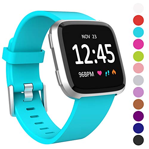 Product Cover Humenn Bands Compatible with Fitbit Versa/Versa 2/Versa Lite/SE, Silicone Adjustable Replacement Classic Accessory Wristband Fitness Straps for Women Men