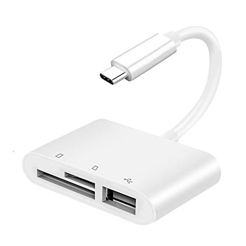 Product Cover USB C SD Card Reader, Camera Memory Card Reader USB C to USB Compatible with iPad Pro/New MacBook/iMac 7/Samsung Chromebook Micro TF/SD Card Reader USB C Adapter for More USB C Device.