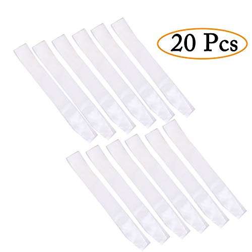 Product Cover GCOA 20 Pieces Blank Satin Sashes for DIY, Homecoming Pageants Parades, Wedding, Hen Party, Bachelorette Party Decorations, 9.5cm x 78cm