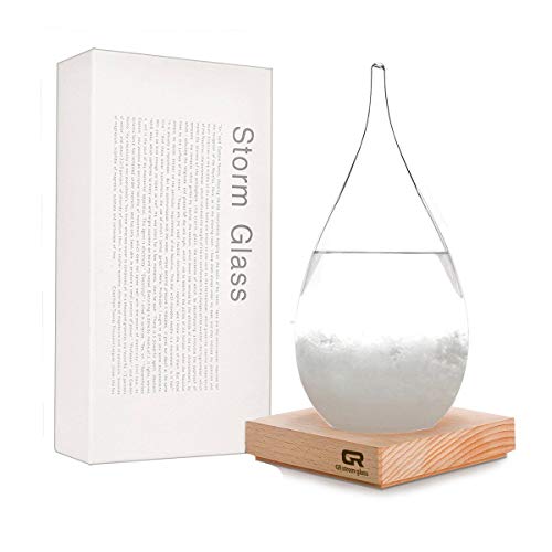Product Cover FUNOHYE Storm Glass Weather Station Old Captain FitzRoy's Storm Cloud Barometers Crystal Weather Forecast Bottle Desktop Decorative Bottles Crafts (Large)