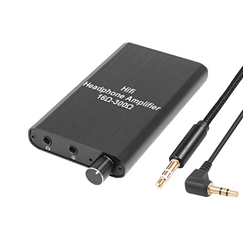 Product Cover Headphone Amplifier, Portable Headphone amp 3.5mm Stereo Audio Out， Powered Dual-Output with Lithium Battery and 2-Level Boost，Headphone Amplifier for iPhone, iPod, iPad，MP3，MP4 and Computers