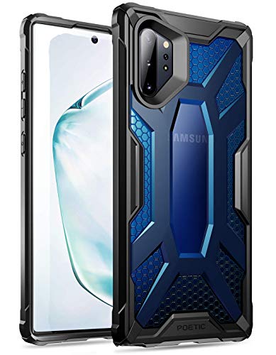 Product Cover Galaxy Note 10 Plus Case, Poetic Premium Hybrid Protective Clear Bumper Cover, Rugged Lightweight, Military Grade Drop Tested, Affinity, for Samsung Galaxy Note 10+ Plus 5G, Cobalt Blue