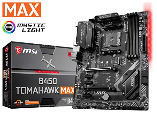 Product Cover MSI Arsenal Gaming AMD Ryzen 2ND and 3rd Gen AM4 M.2 USB 3 DDR4 DVI HDMI Crossfire ATX Motherboard (B450 Tomahawk Max)