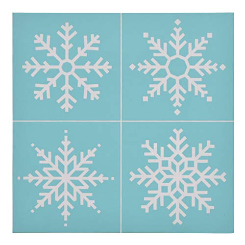 Product Cover YeulionCraft Self-Adhesive Silk Screen Printing Stencil Christmas Theme Mesh Transfers for DIY T-Shirt Pillow Fabric Painting Decoration, Style-04