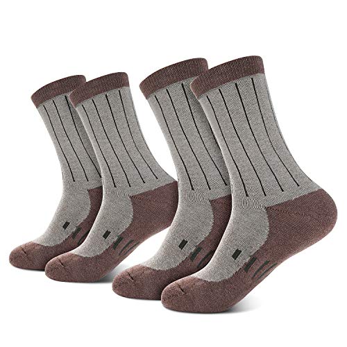 Product Cover 2 Pairs Thermal Warm Wool Socks for Winter, Hiking, Trekking, Crew Socks for Men & Women