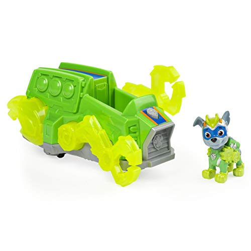 Product Cover Paw Patrol, Mighty Pups Charged Up Rocky's Deluxe Vehicle with Lights and Sounds
