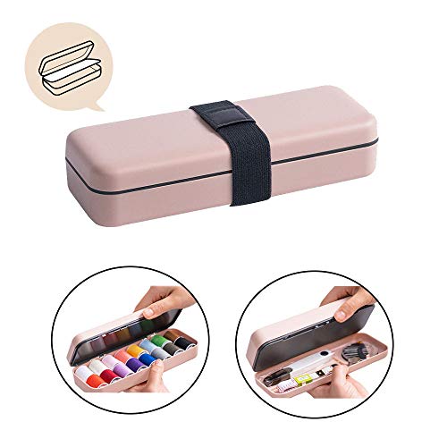 Product Cover Sewing Kit for Traveler, Adults Kids, Beginner, Emergency, DIY,Summer Campers,Home, Organizer Filled with Scissors, Thimble, Thread, Sewing Needles, Tape Measure,Carry Box