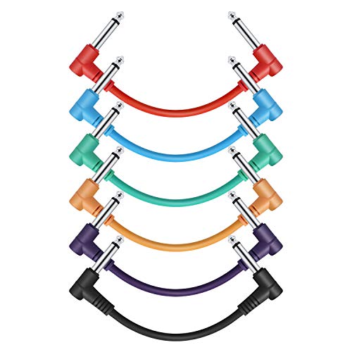Product Cover Donner 6 Inch Patch Colored 6-Pack Guitar Effect Pedal Cables