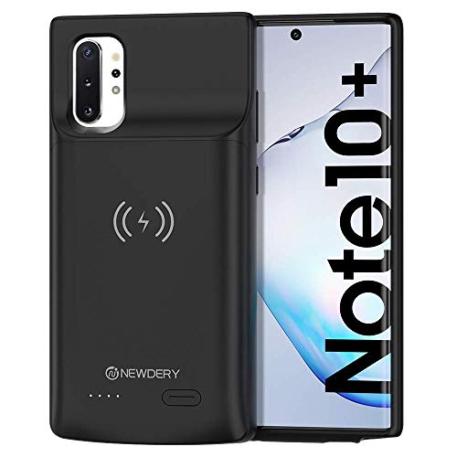 Product Cover NEWDERY Galaxy Note 10 Plus Battery Case, Built-in 6000mAh Qi Wireless Charging Receiver Mode, Extended Backup Charger Case for Samsung Galaxy Note 10 + 5G