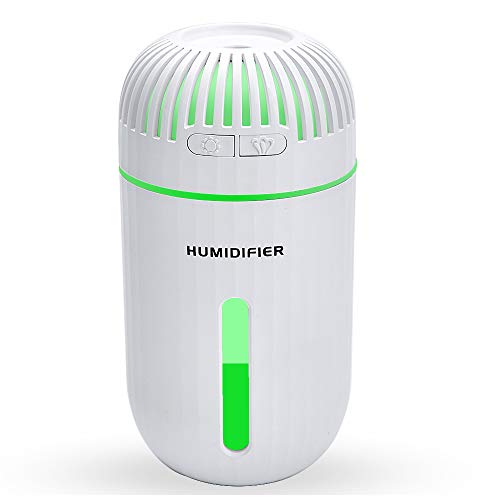 Product Cover SZELAM Car Air Humidifier Portable Mini Cool Mist Humidifier Small 310ml Auto Shut-Off Ultrasonic Humidifier with 7 Color Light for Bedroom Desk Travel Office