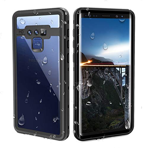 Product Cover AnghuiLin Waterproof Case for Samsung Galaxy Note 9,Screen Protector Support Wireless Charging-Shockproof-Snowproof-Dirtproof Rugged for Galaxy Note 9 (Black/Clear)