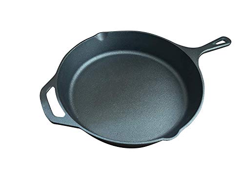 Product Cover ABO Gear Cast Iron Skillet Cast Iron Pan, 12 Inch Pre Seasoned Skillet Cast Iron Pan