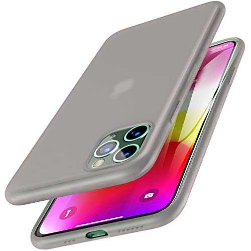 Product Cover TOZO for iPhone 11 Pro Case 5.8 Inch (2019) Liquid Silicone Gel Rubber Shockproof Shell Ultra-Thin [Slim Fit] Soft 4 Side Full Protection Cover for iPhone 11 Pro (Semitransparent Black)