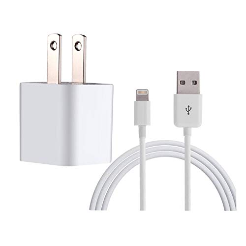 Product Cover 5W Wall Charger/Adapter and Cable for iPhone 6 6S Plus 5C 5S SE 8 8 Plus 7 7 Plus - Charger 1A + 3ft Cable