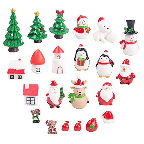 Product Cover LovesTown Christmas Miniature Ornaments,22Pcs Fairy Garden Supplies Lovely Miniature Ornaments Fairy Garden Accessories Small Christmas Ornaments
