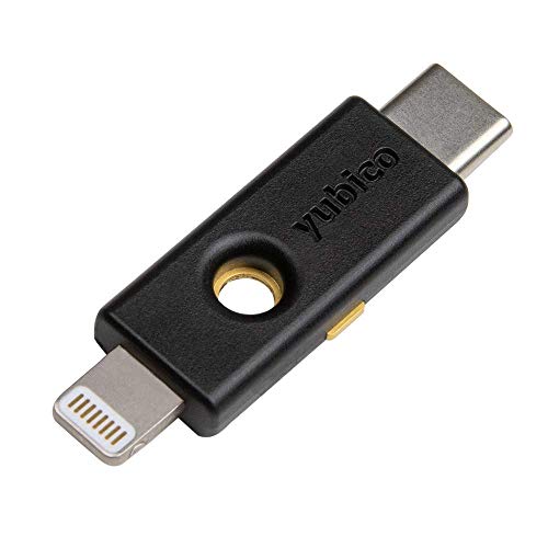 Product Cover Yubico YubiKey 5Ci - Two Factor Authentication Android/PC/iPhone Security Key, Dual Connectors for Lighting/USB-C - FIDO Certified USB Password Key, Protect Online Accounts with More Than a Password