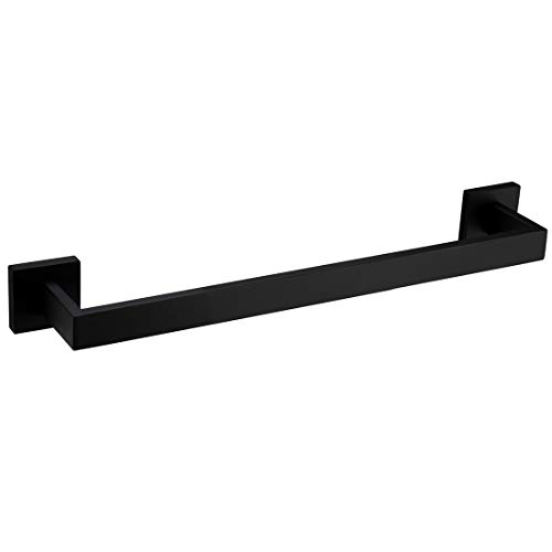 Product Cover VELIMAX Premium Stainless Steel Towel Bar Black Towel Rack Wall Mounted Towel Rail Towel Rod for Bathroom, Matte Black, 16-Inch
