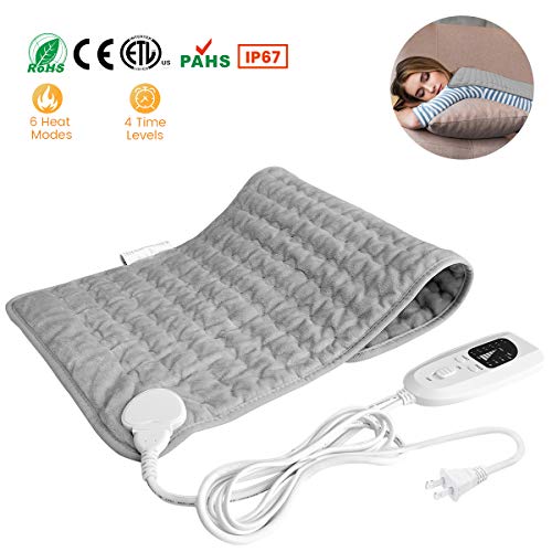 Product Cover MOHOO Heating Pad, Electric Heating Pad for Cramps Pain Relief, Electric Fast Heat Pad with 6 Temperature Setting and Auto Shut Off, Heat Therapy Moist Heat Therapy Pad for Neck, Shoulder, Knee
