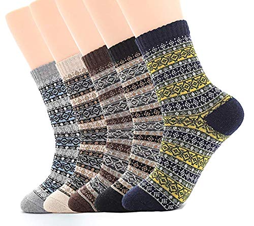 Product Cover 6 Pairs Wool Warm Winter Socks for Men - Casual Crew Wool Socks