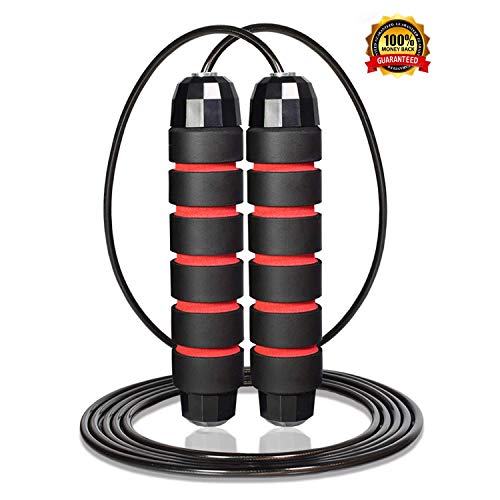 Product Cover Llife Jump Rope Fitness Skipping Rope Tangle-Free Speed Jumprope with Ball Bearings Memory Foam Handle 9feet Adjustable Cables for Kids Adult Workout Training,Aerobic