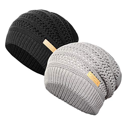 Product Cover CXGCLUB Beanie Hat for Men and Women Winter Warm Ultrafine Knit Fleece Hat Ski Slouchy Skull Cap