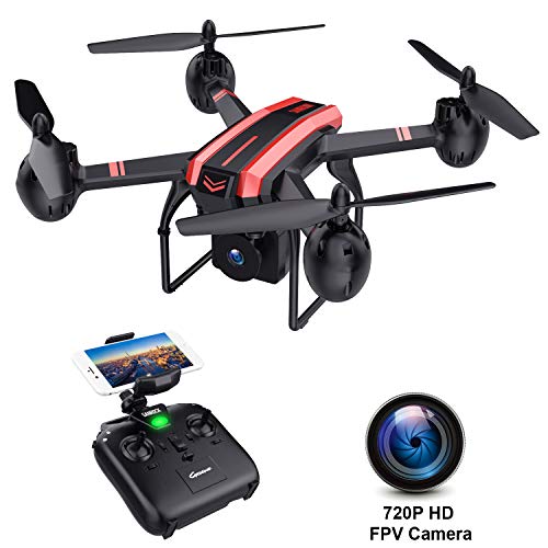 Product Cover SANROCK X105W Drones with Camera for Adults 720P HD WiFi Real-time Video Feed. Long Flying Time 17Mins, Altitude Hold, Gravity Sensor, Route Made, One Key Take Off/Landing, Great GIFS for Boys.
