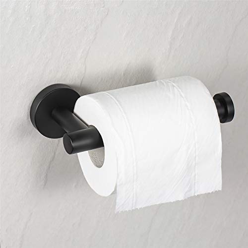 Product Cover YGIVO Toilet Paper Holder Matte Black SUS304 Stainless Steel Toilet Roll Holder for Bathroom, Kitchen, Washroom Wall Mount