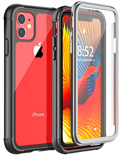 Product Cover iPhone 11 Case, POTALUX iPhone 11R Case/XIR Case【2019 NEW】360° Full Body Case with Built-in Anti-Scratch Screen Portector Shockproof Wireless Charing Support Cover Case for iPhone 11/11R/XIR(6.1inch)