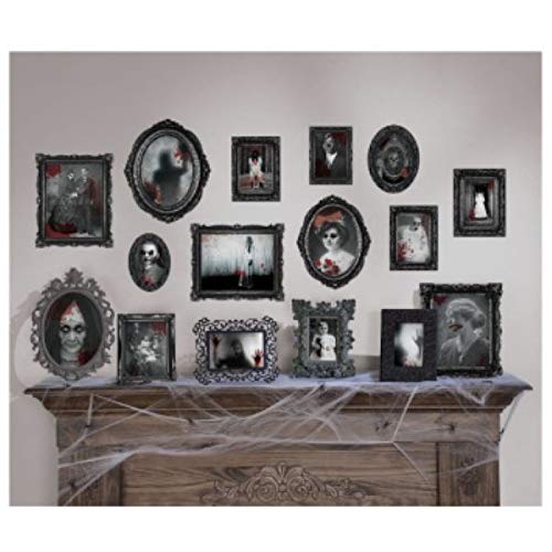 Product Cover amscan Dark Manor Picture Frame Cutouts, Halloween Party Supplies and Decorations
