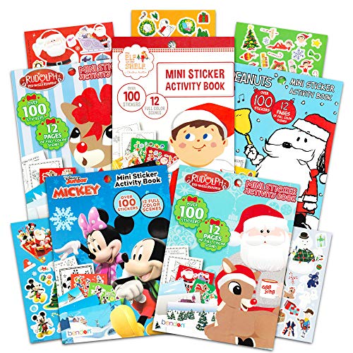 Product Cover Holiday Sticker Books Super Set for Kids Toddlers (5 Mini Holiday Activity Books Filled with Games, Puzzles, Mazes and Over 500 Stickers Total)
