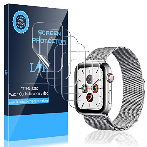 Product Cover LK [6 Pack] Screen Protector for Apple Watch Series 5 40mm Flexible TPU Film Max Coverage Anti-Scratch HD Clear Bubble Free