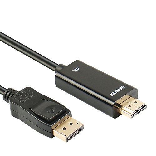 Product Cover Displayport to HDMI, Benfei 4K DP to HDMI 10 Feet Cable Gold-Plated Cord Compatible for Lenovo, Dell, HP, ASUS