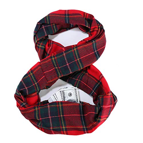 Product Cover Gnpolo Infinity Scarf with Zipper Hidden Pocket Women Mens Winter Travel Scarves Wrap