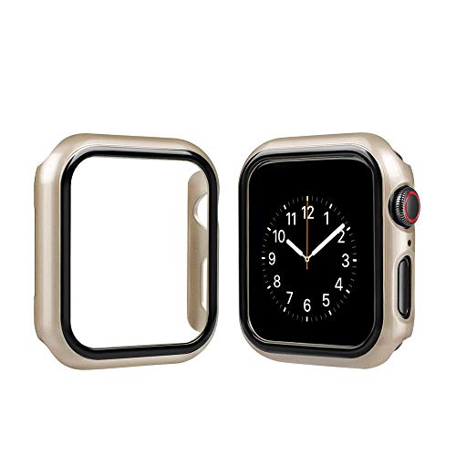 Product Cover top4cus Environmental PC Slim Lightweight Electroplated Protective Iwatch Case Protector Bumper Compatible Apple Watch Series 5 Series 4 Series 3 Series 1 Series 2 (Gold, 38mm)