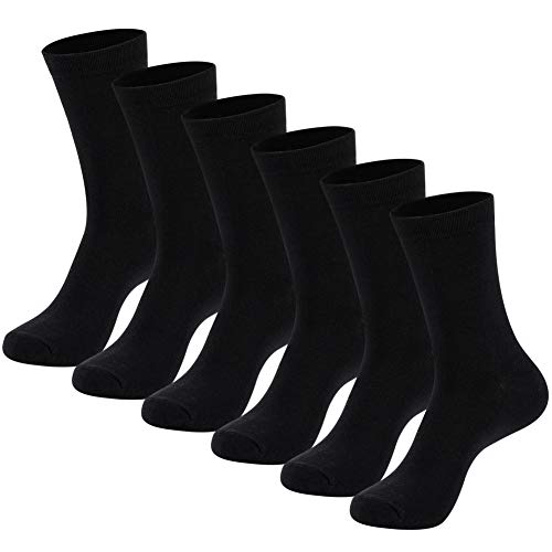 Product Cover Men's Crew Dress Socks High Ankle Classic Sock Women Casual 6 Pack