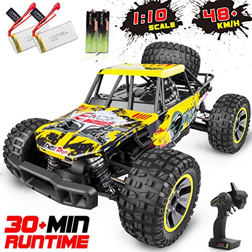 Product Cover WHIMSWIT Remote Control Car, 1:10 Large Scale Electric RC Car Off-Road Monster Truck with High Speed 48km/h Wide Range 100M 2.4GHz 4WD, Anti-Collision R/C Cross-Country Racing Vehicle