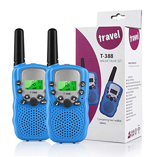 Product Cover Yipa Kids Walkie Talkies,Cover 3 Miles Range with Backlit LCD Flashlight 22 Channels Toys Outdoor Adventures, Camping, Hiking,Party (Blue)