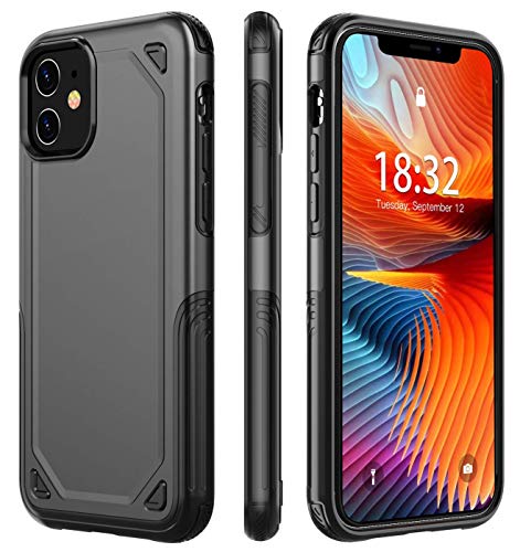 Product Cover Huakay iPhone 11 Case【2019 New】 360° Stylish Dual Layer Hard PC Back Full Body Protective Shockproof Slim Wireless Charing Support Cover Case for iPhone 11 (6.1inch)