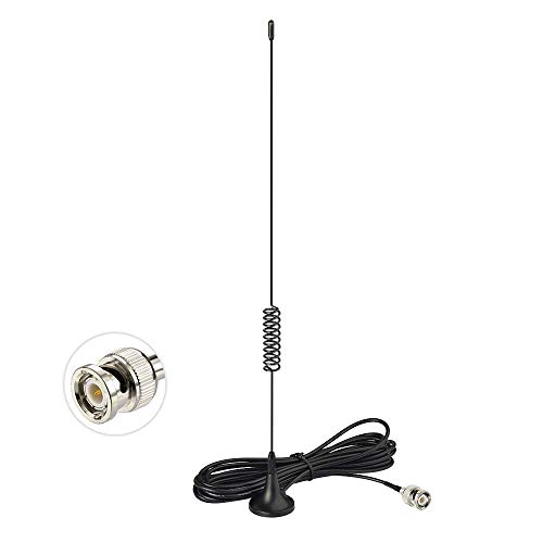 Product Cover Bingfu VHF UHF Ham Radio Amateur Radio Mobile Radio Scanner Antenna Police Scanner Antenna Magnetic Base BNC Male Antenna Compatible with Uniden Bearcat Whistler Radio Shack Police Radio Scanner