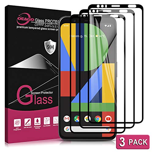 Product Cover [3-Pack] OEAGO Google Pixel 4 XL Screen Protector,Tempered Glass Screen Protector,Anti-Scratch, Anti-Fingerprint,Bubble Free Case Friendly for Google Pixel 4XL,Lifetime Replacement Warranty