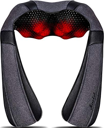 Product Cover Back Massager, Shiatsu Back Neck Massager with Heat, Electric Shoulder Massager, Kneading Massage Pillow for Neck, Back, Shoulder, Foot, Leg, Muscle Pain Relief, Home,Office,Car Use - Christmas Gifts