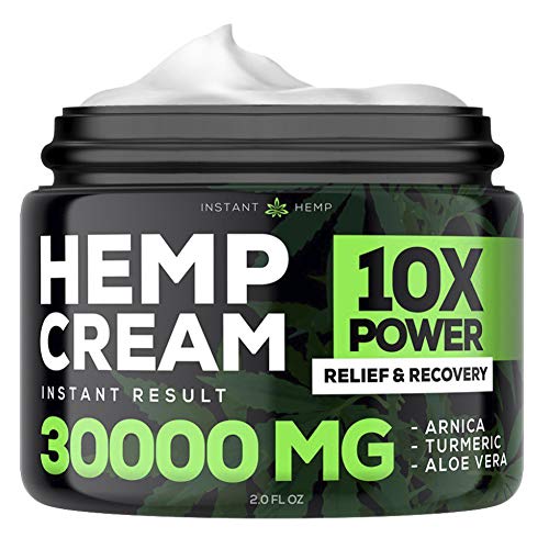 Product Cover Instant Hemp Pain Relief Cream - 30000 Mg - Relieve Muscle, Joint & Arthritis Pain - Natural Hemp Extract for Arthritis, Foot & Back Pain - 2oz