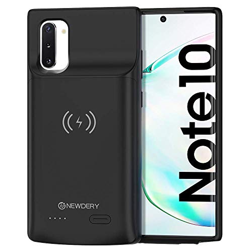 Product Cover NEWDERY Galaxy Note 10 Battery Case, 5200mAh Wireless Charging Case Rechargeable Extended Charger Case with Full Protection Portable Power Bank Backup Charger Case for Samsung Galaxy Note 10