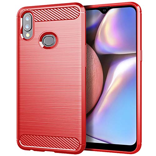 Product Cover Osophter for Galaxy A10S Case,Samsung A10S Phone Case Shock-Absorption Flexible TPU Rubber Full-Body Protective Cover for Galaxy A10S(Red)