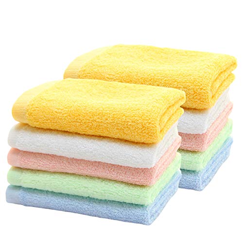 Product Cover HOPAI Washcloths Bamboo Towel Set 10 Pack for Bathroom-Hotel-Spa-Kitchen Multi-Purpose Fingertip Towels & Face Cloths 10'' x 10''